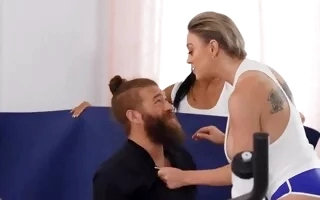 Bearded perv dragged into threeway with wife and Asian trainer